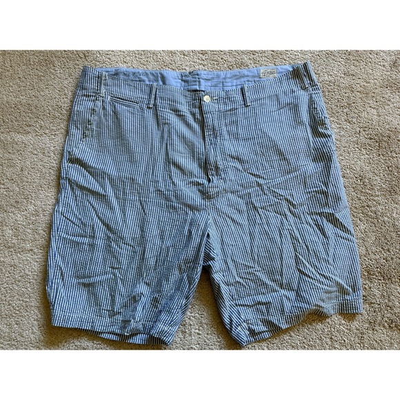 Polo Ralph Lauren Classic Fit Chino Shorts Size 42T Blue And White Striped - Picture 1 of 10